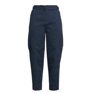 Ted Baker Nysse Paneled Barrel Leg Pants Women’s Size 3 Navy Cropped Neutral